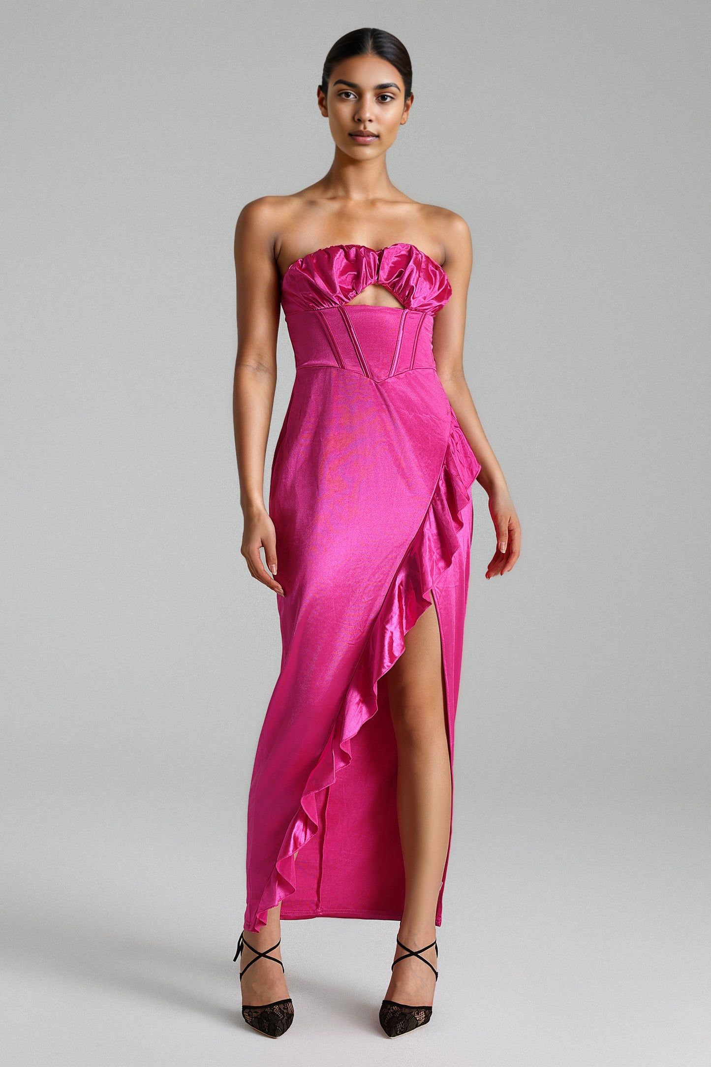 Vestido Joie Tomara que Caia com Babados - Rosa