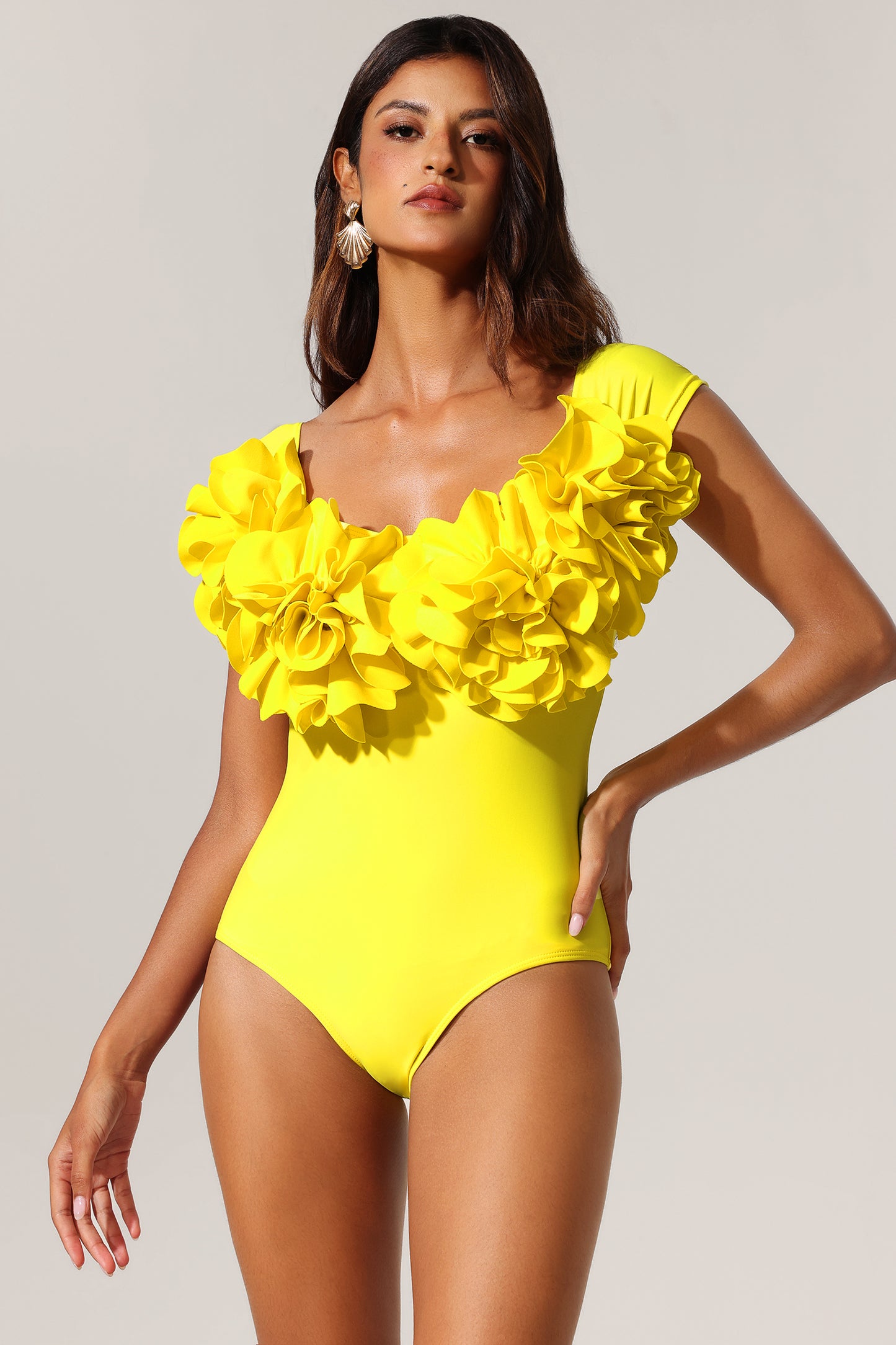 Two-Piece Veva Ombro a Ombro com Flores Maxi
