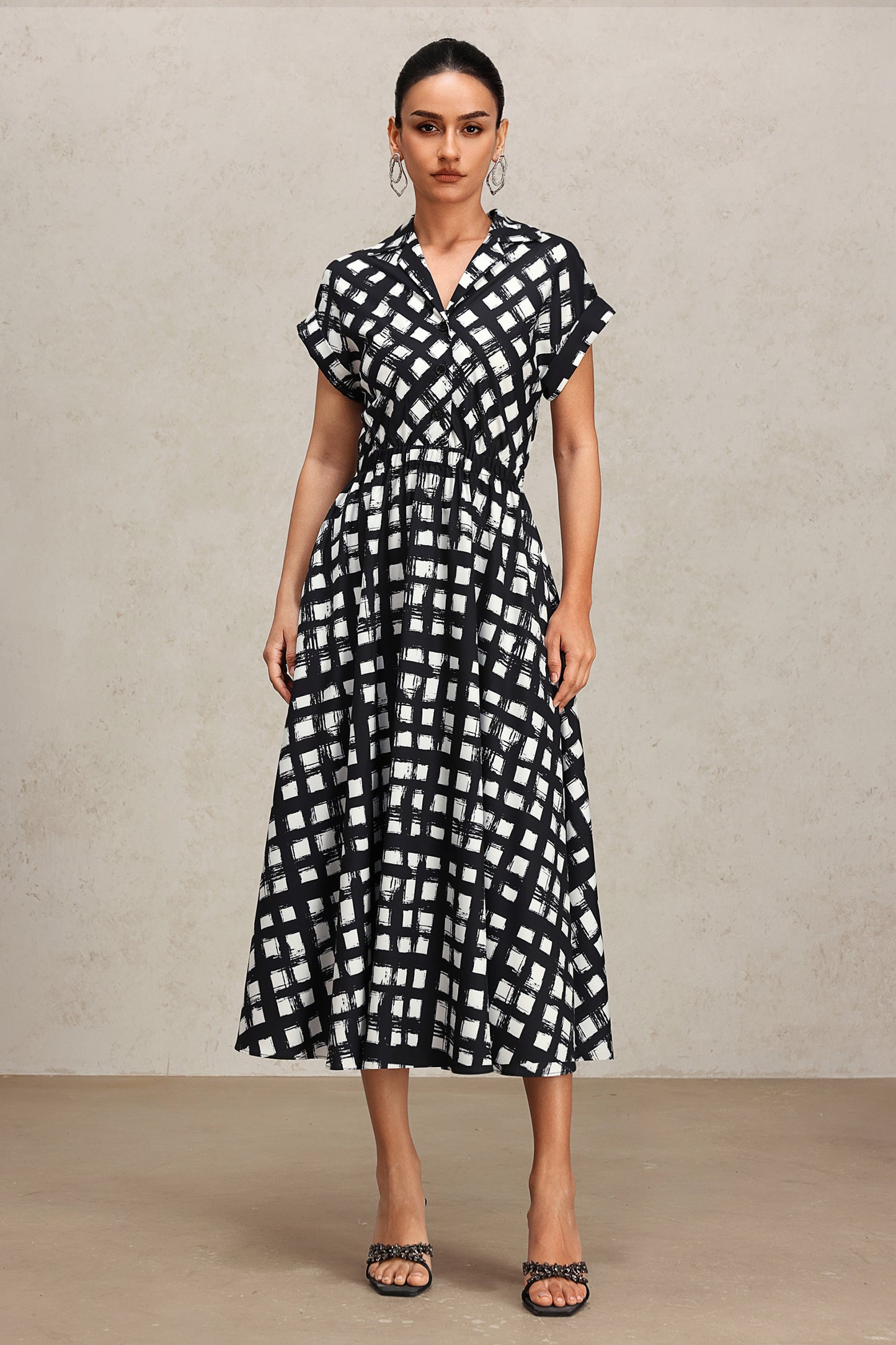 Ivory Midi em Cambraia com Gola Padronizada