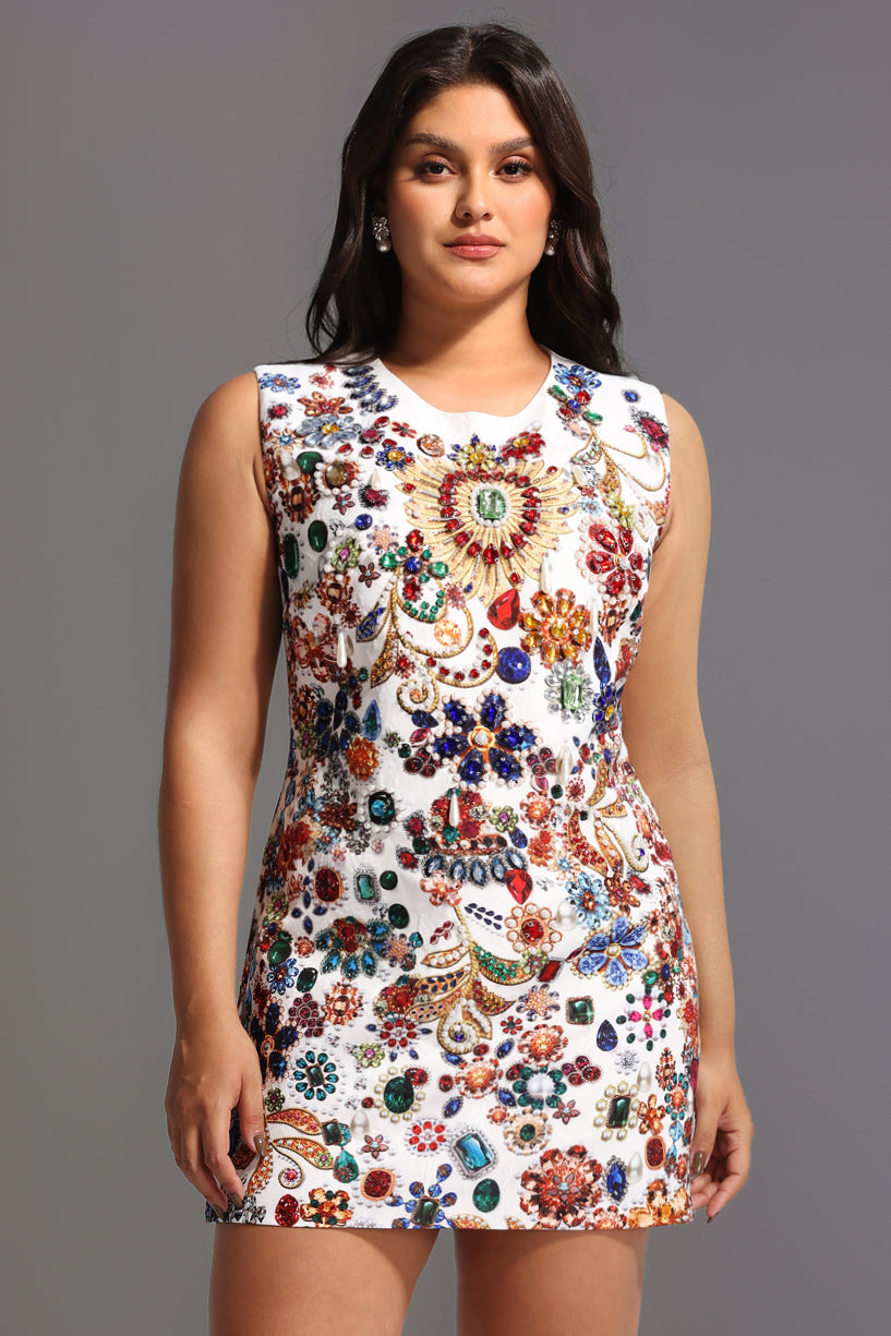 Vestido Gio com Aplicações de Cristal