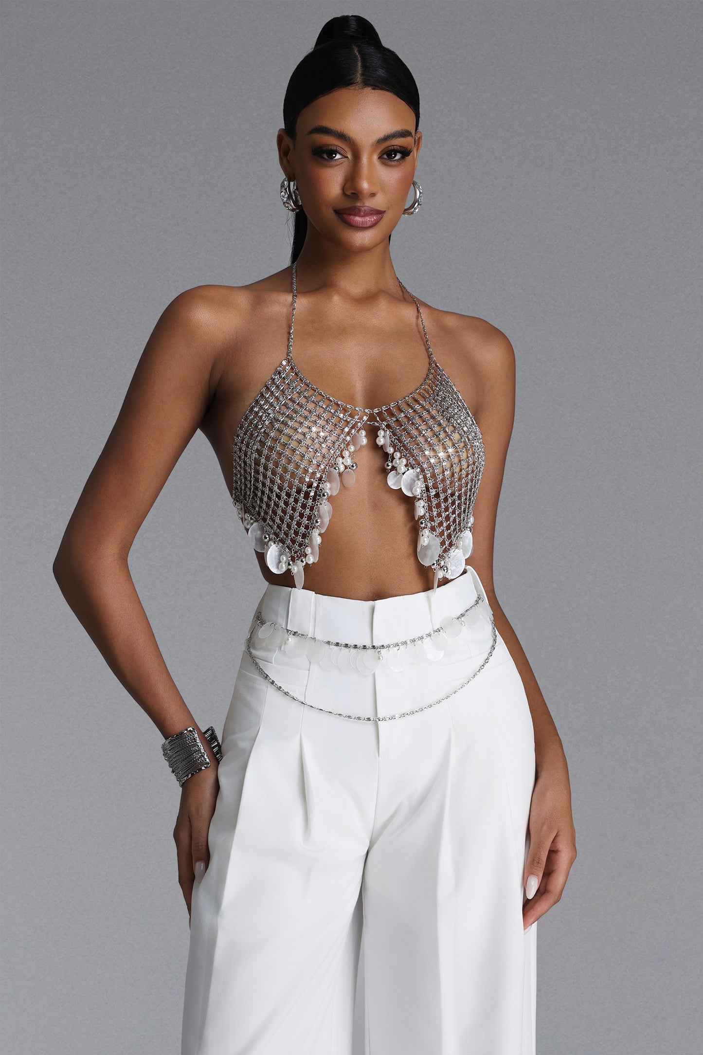 Body Chain Tahoe em Pérola Clássica