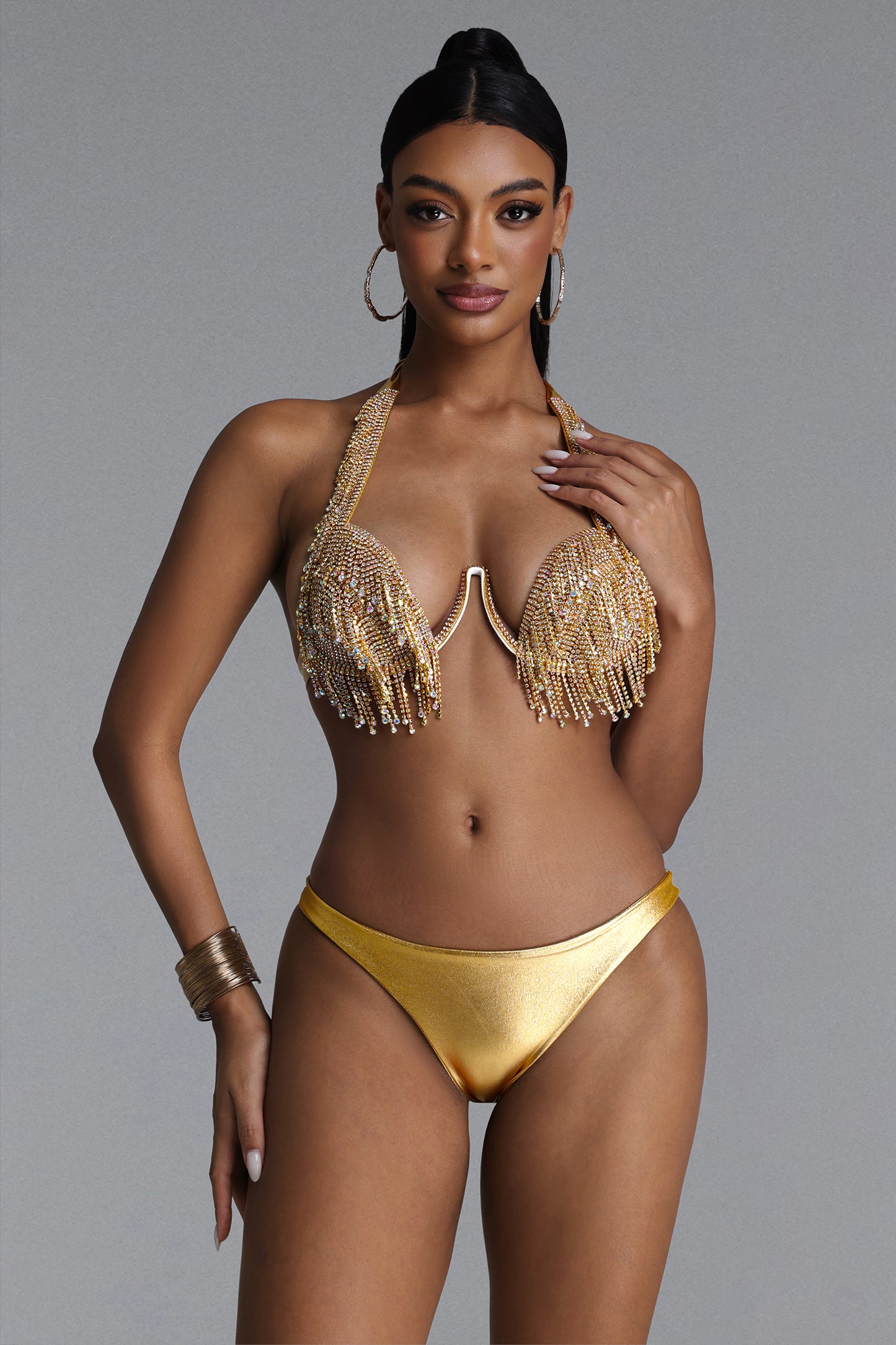Biquíni Margot com Strass - Dourado