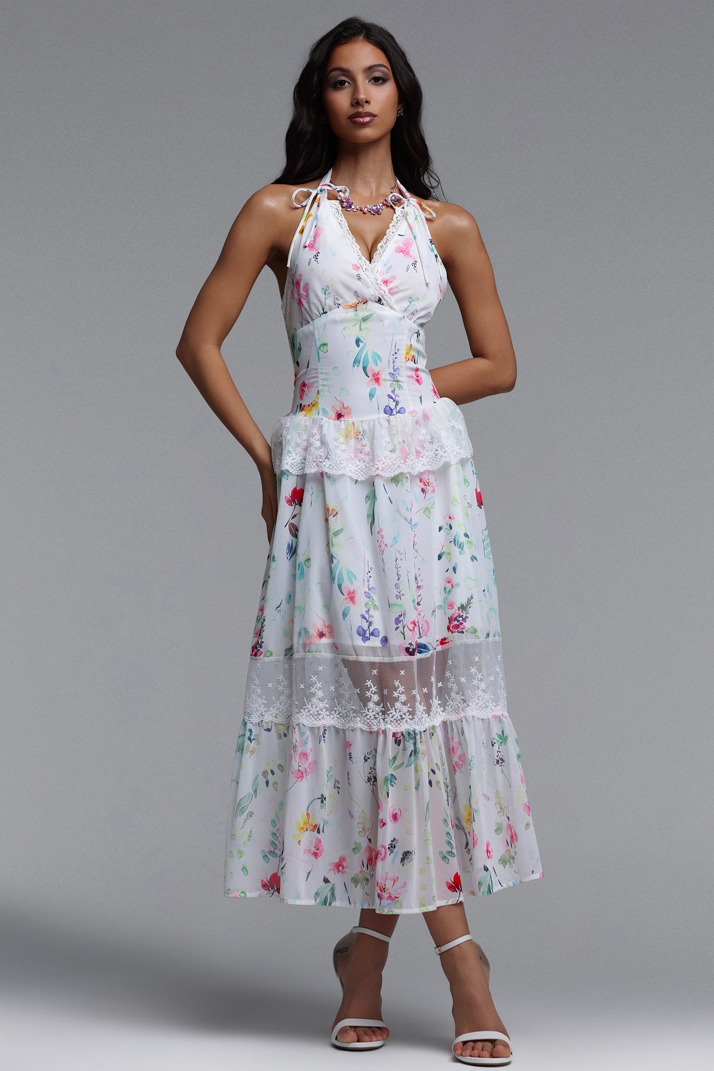 Vestido Maxi Vanina Resort com Estampa Floral