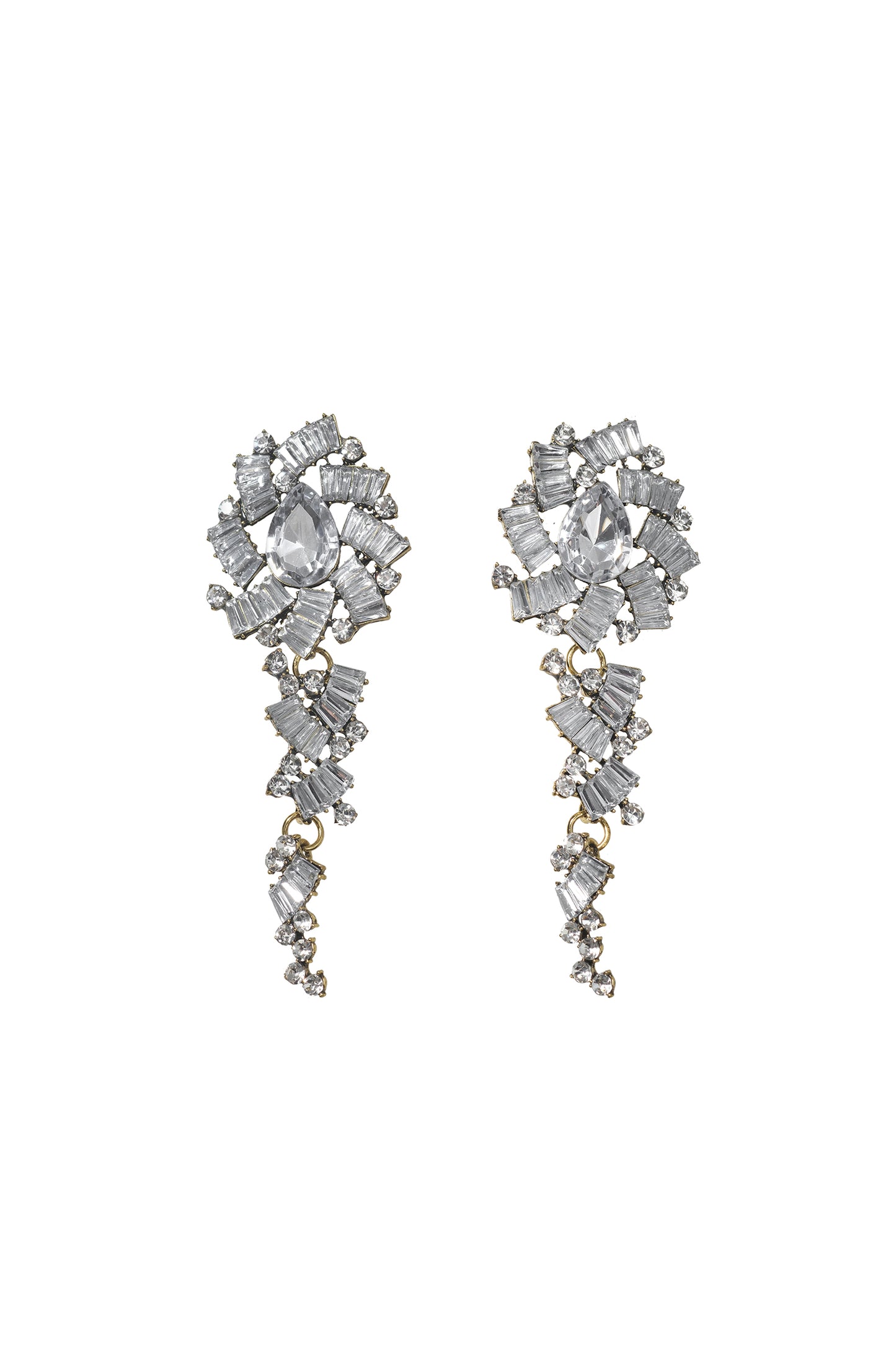 Brincos Lureen com Flores em Diamante