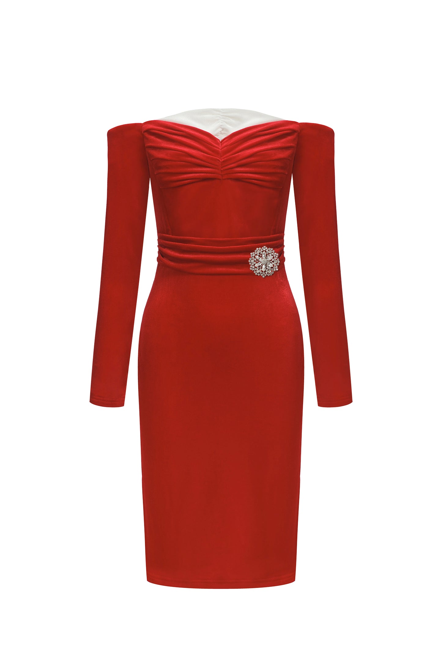Vestido Midi Kivi com Ombro a Ombro
