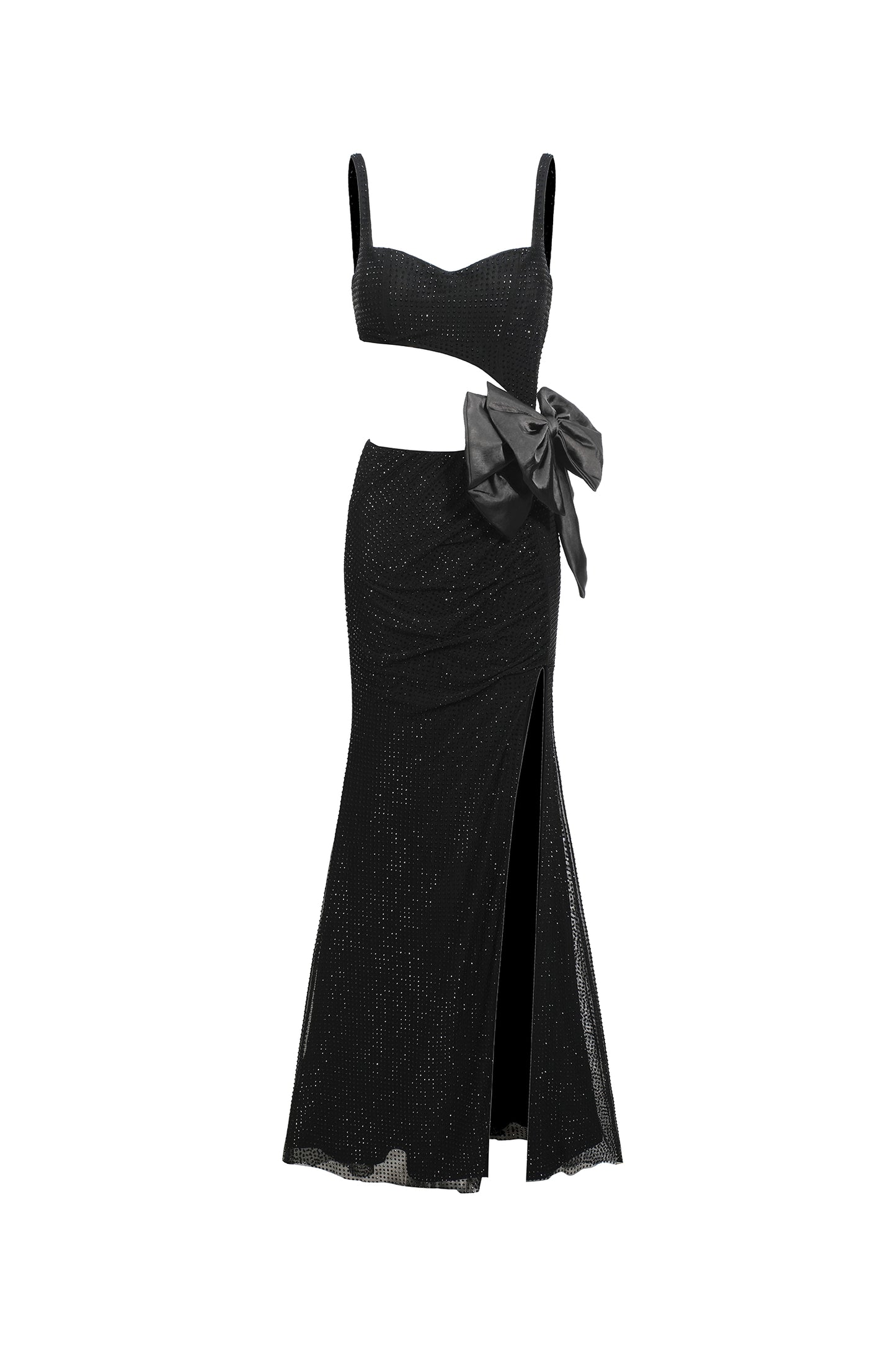 Bow High Slit Maxi Dress Uomo