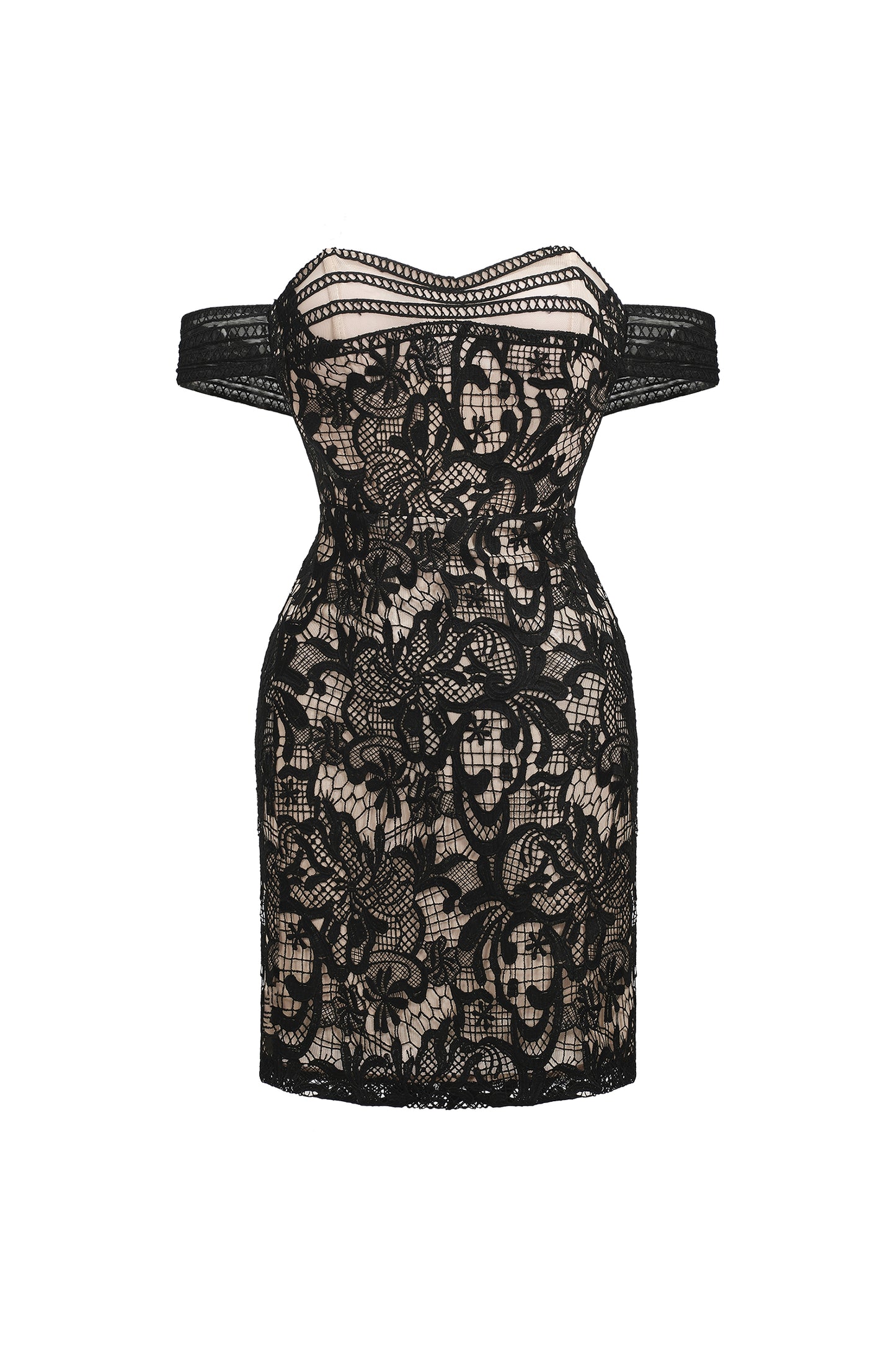 Vestido Mini Fero Ombro Único em Renda
