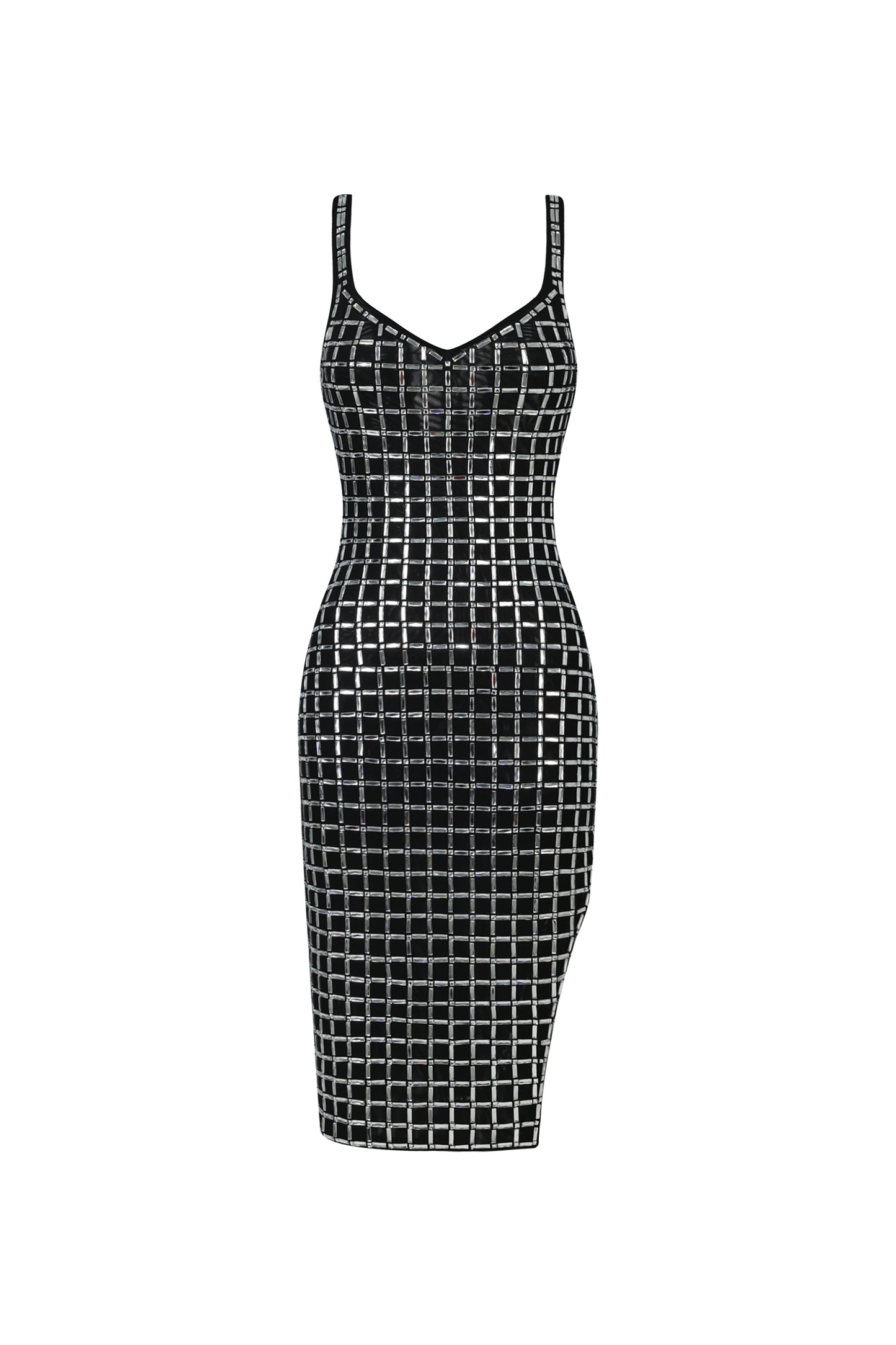Vestido Midi Sabriya Decote V Halter