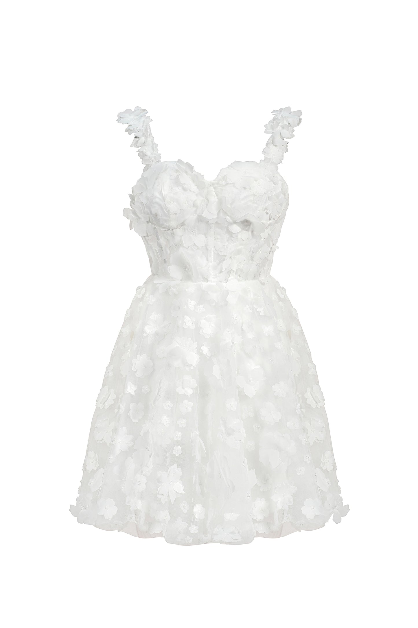 Vestido Mini Lali Sem Mangas com Flores