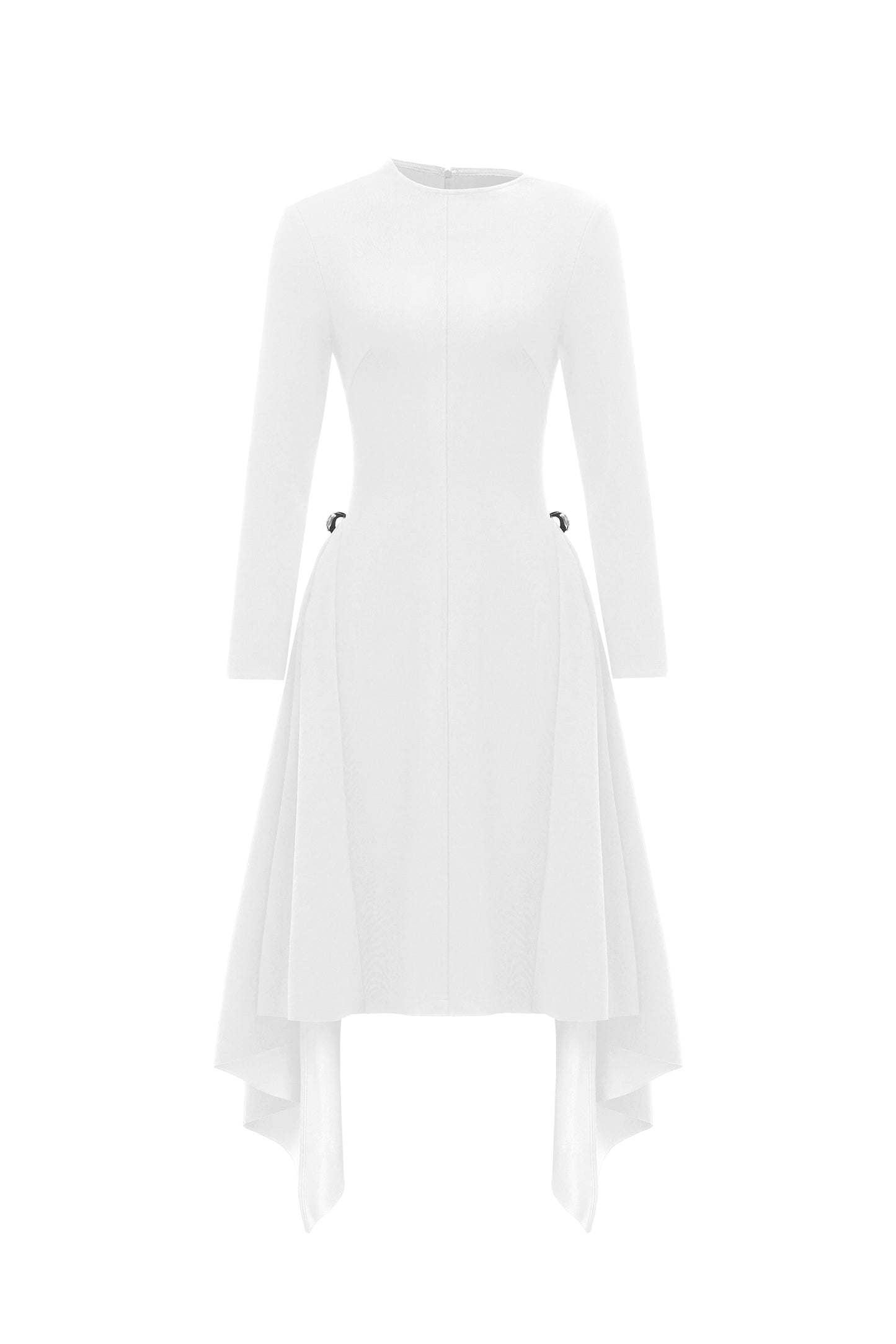 Vestido Midi Sylvia com Mangas Longas