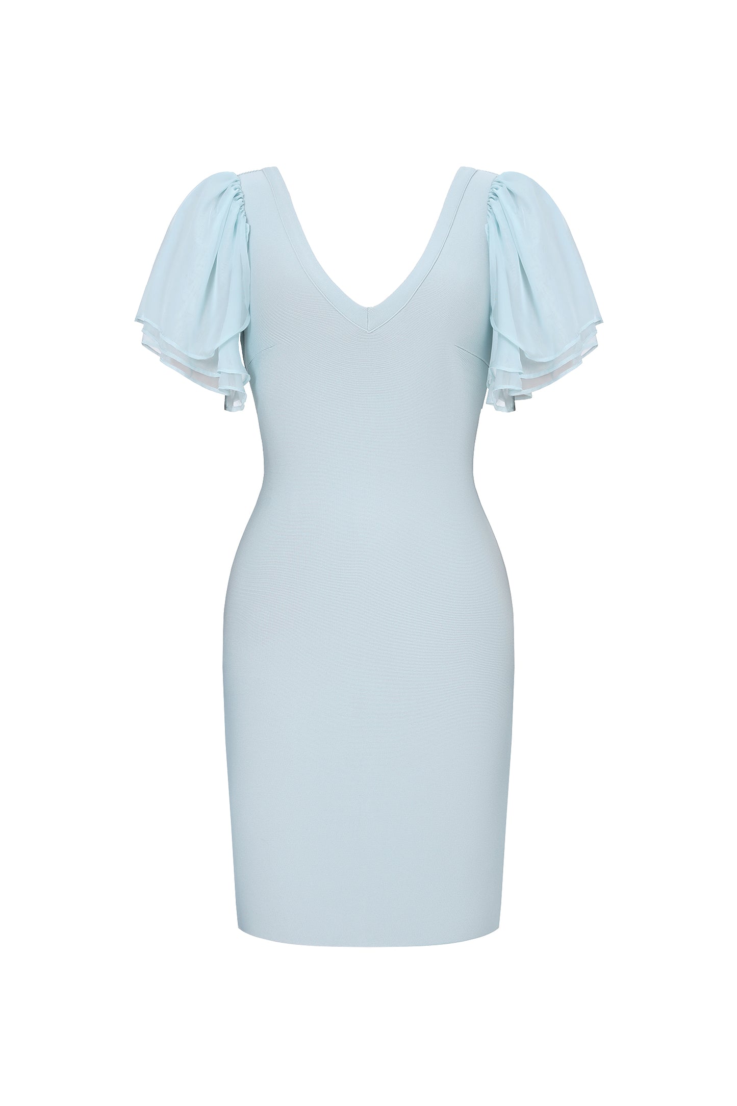 Vestido Midi Winiva com Decote V e Manga Curta