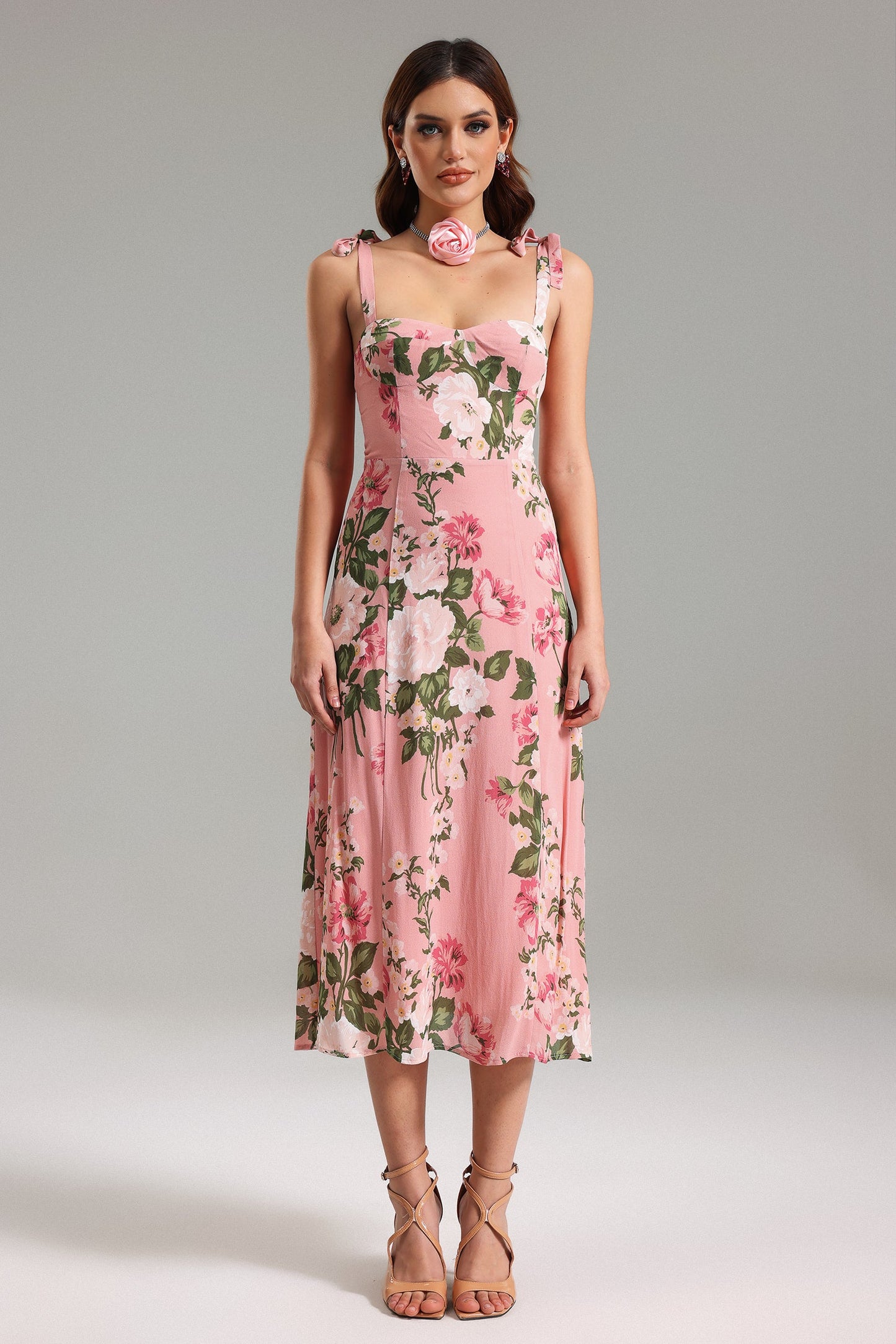 Vestido Midi Jayne com Estampa Floral