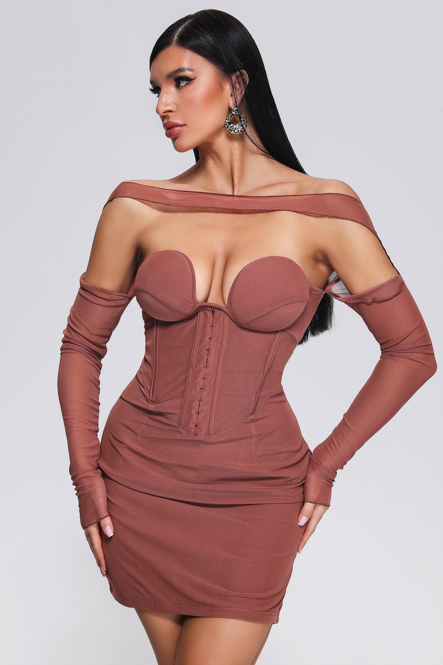 Slip Dress Slare em Mesh