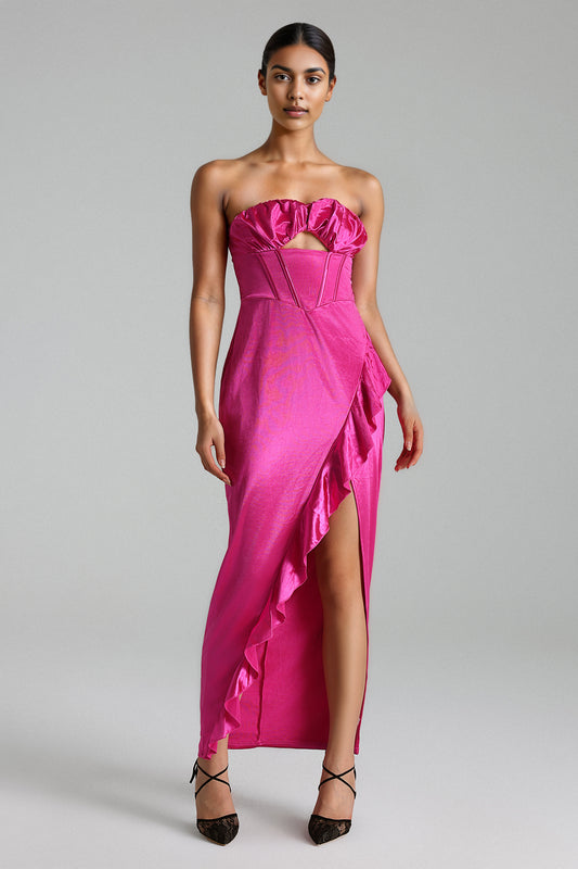 Vestido Joie Tomara que Caia com Babados - Rosa
