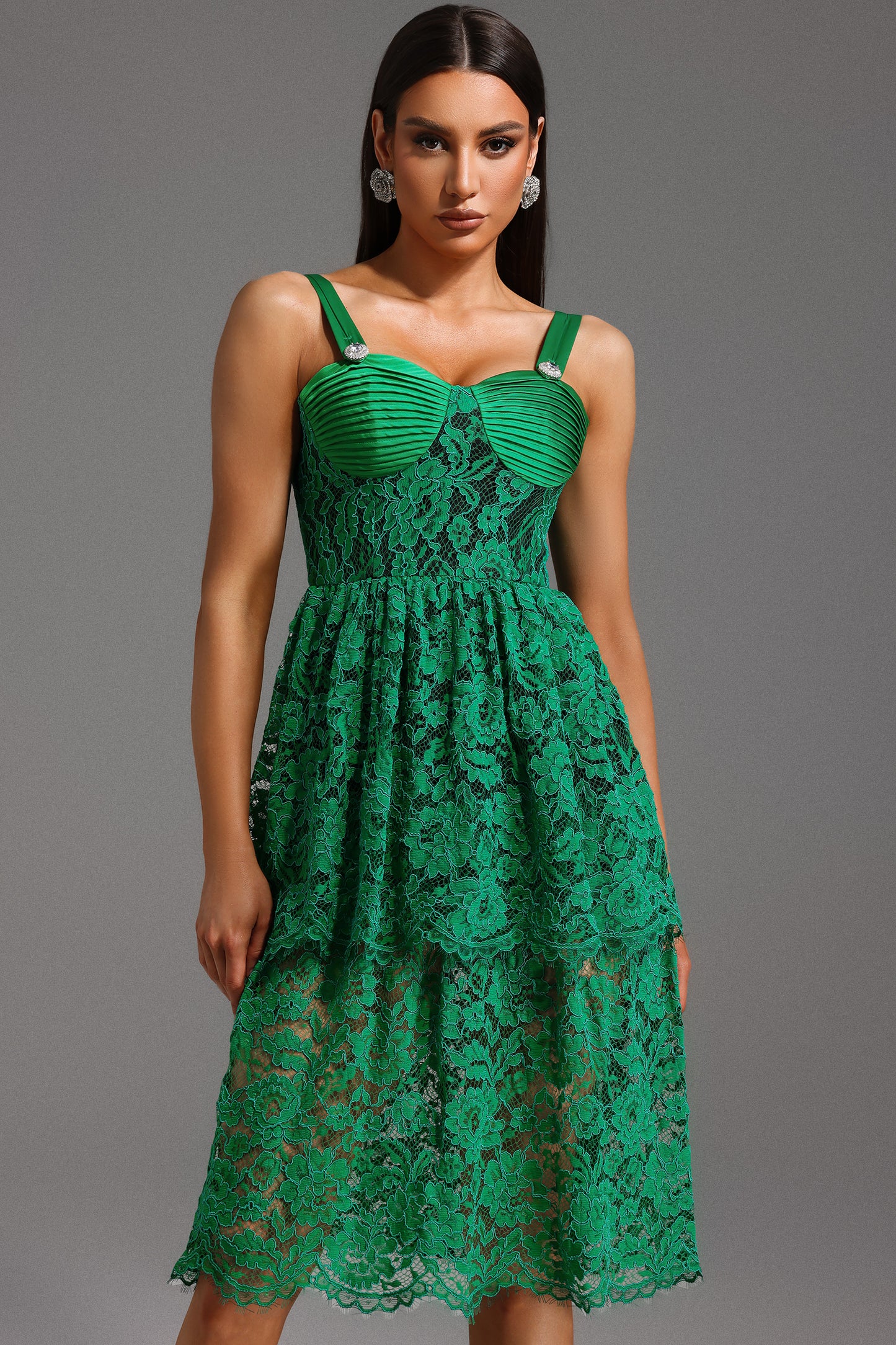 Vestido Mini Fabia sem Mangas em Renda