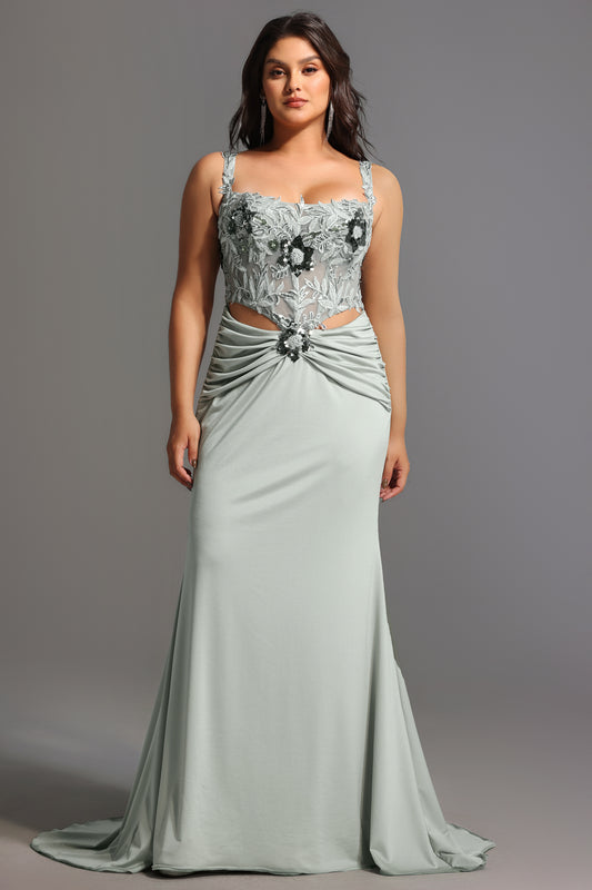 Vestido Maxi Valery com Cauda e Paetês