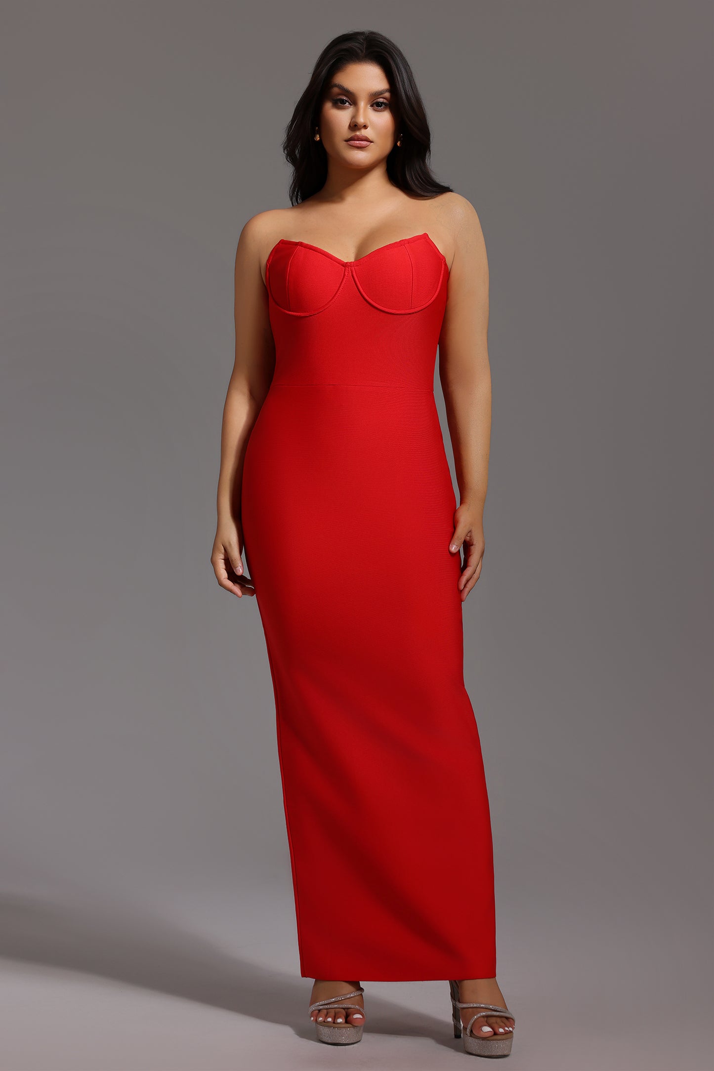 Vestido Maxi Bandage Dotte - Vermelho
