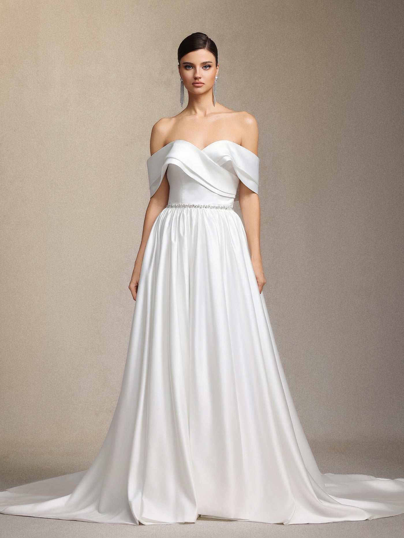 Vestido de Noiva Sefa Ombros à Mostra