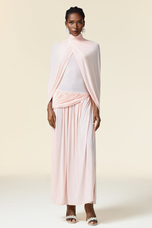 Vestido Maxi Martha com Pregas Assimétricas