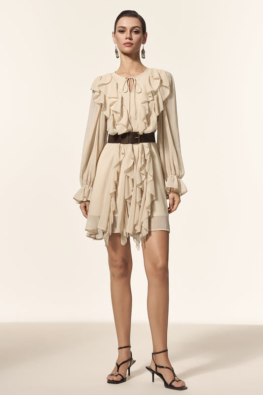 Vestido Mini Kavaza com Pregas