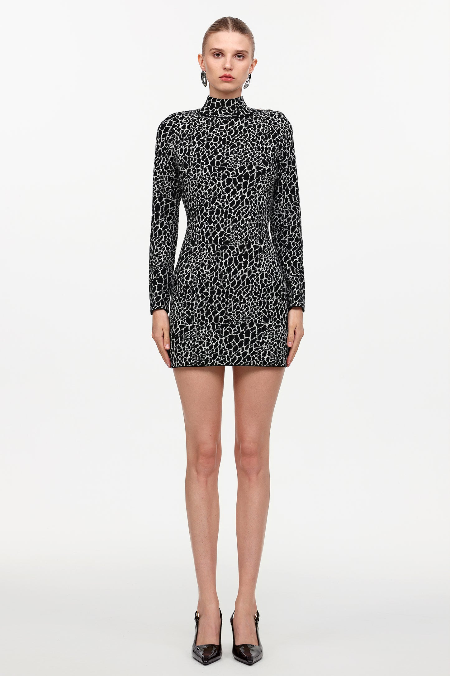 Vestido Mini Ierra em Malha com Contorno Estruturado
