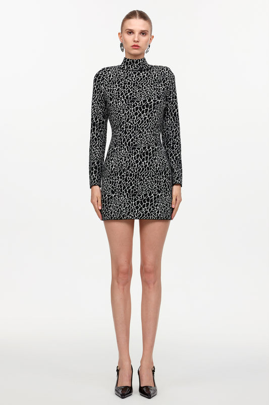 Vestido Mini Ierra em Malha com Contorno Estruturado
