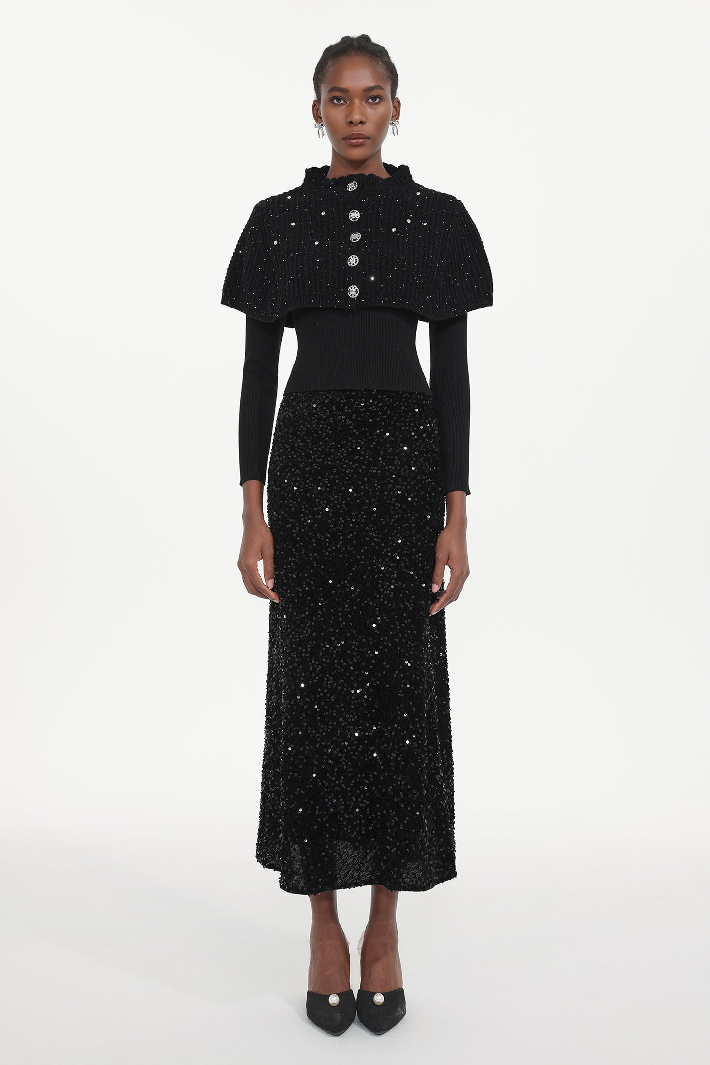 Conjunto Três Peças Winmy Elegante com Paetês