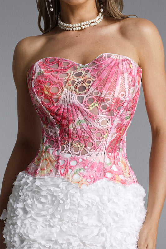 Corset Kivi com Renda e Estampa Contour Sexy Rosa
