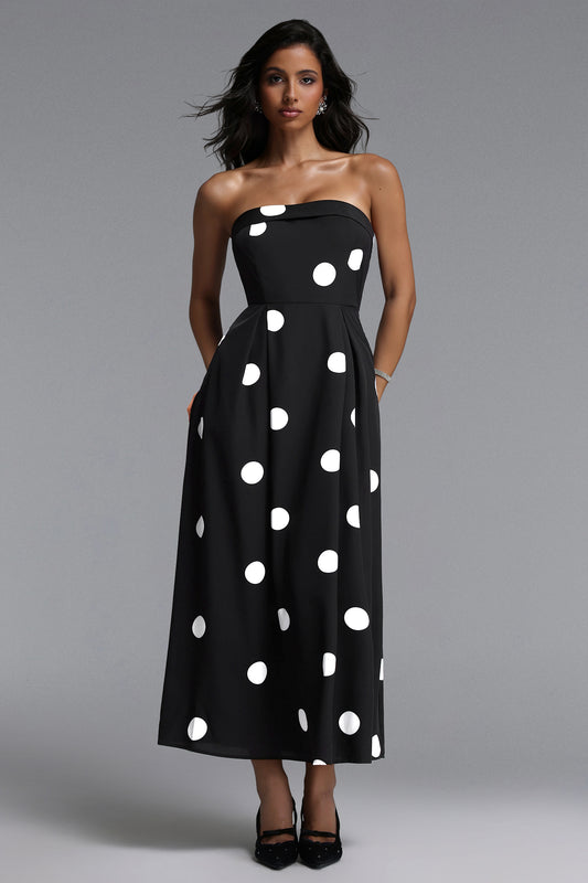 Vestido Midi Marley com Poá
