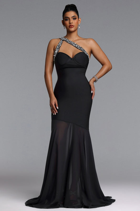 Vestido Maxi Shannon com Pérolas e Cristais