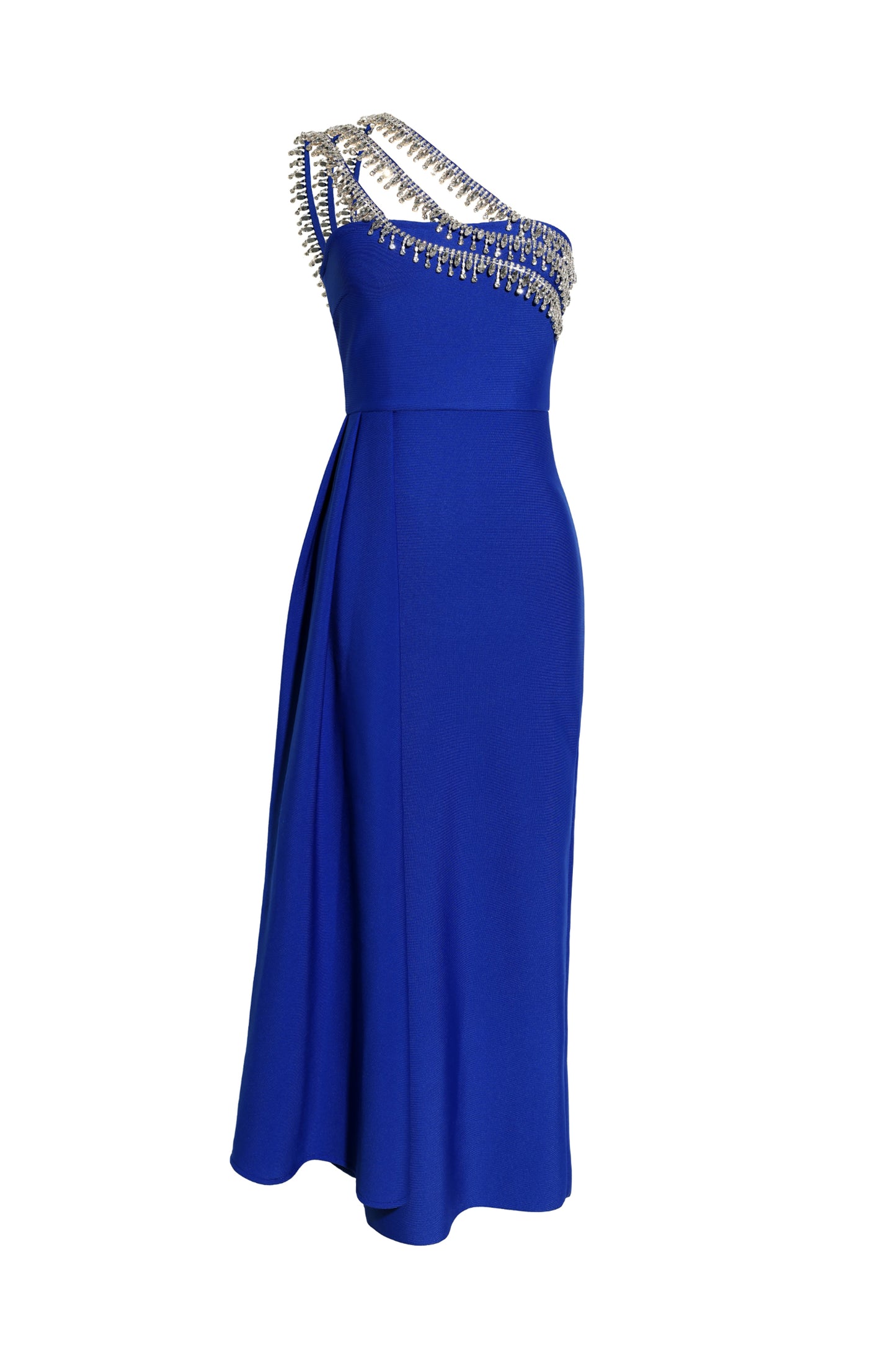 Vestido Maxi Marcella Ombro Único com Strass