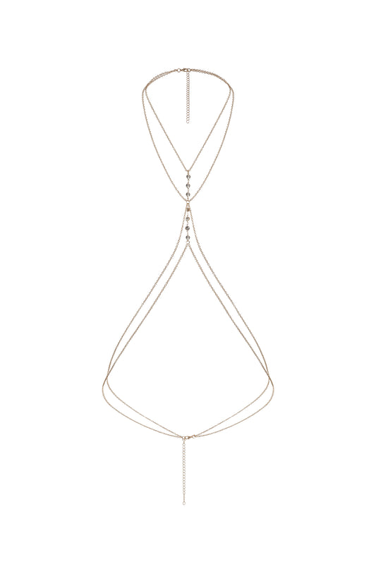 Body Chain Diamond Print Double Decker