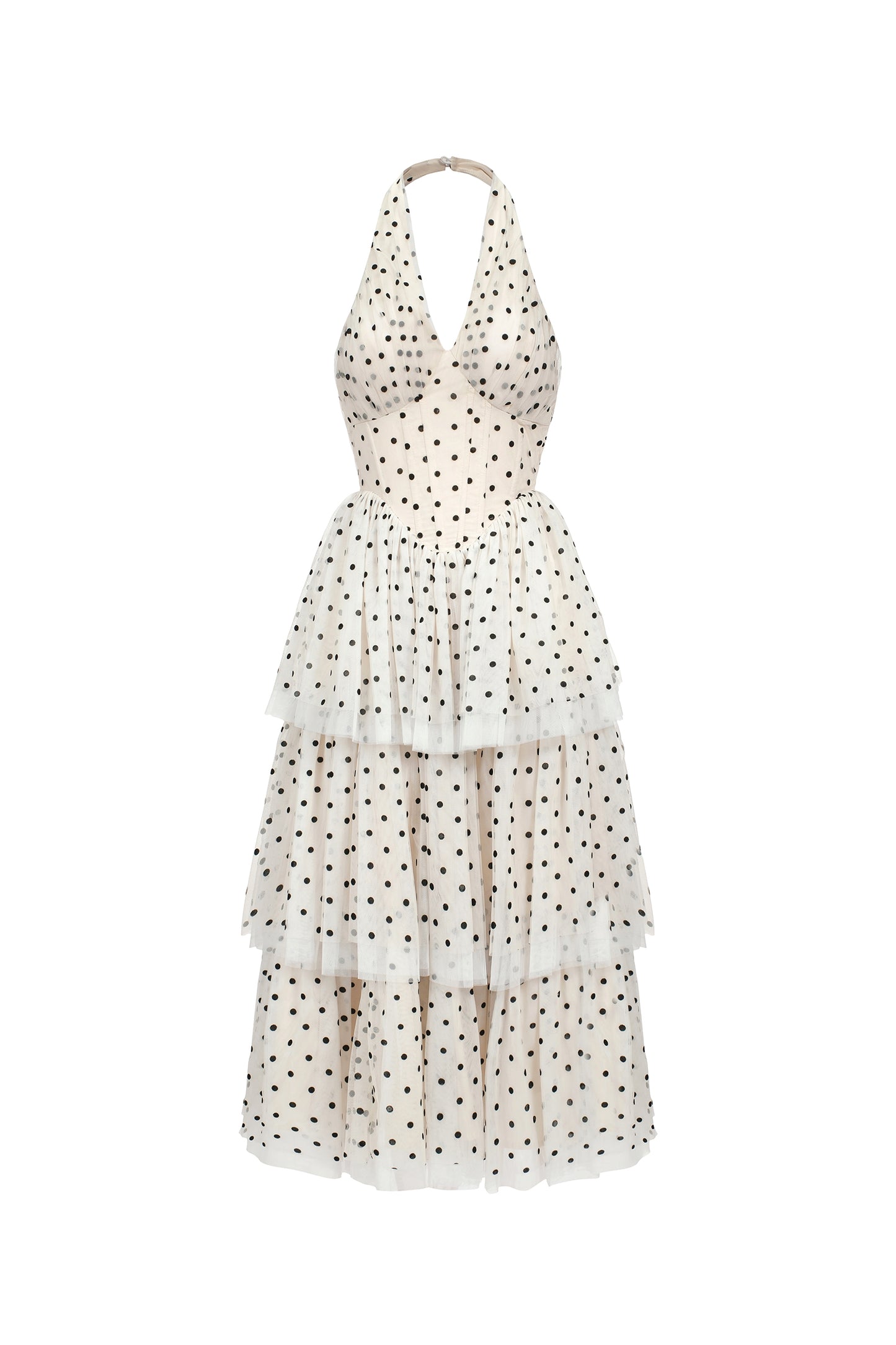 Vestido Julieta em Camadas com Padronagem de Poás