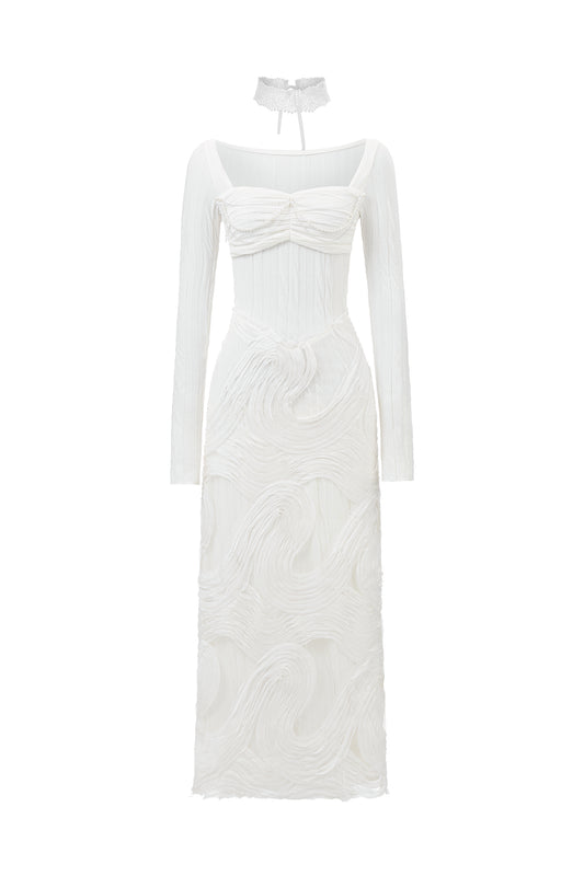 Vestido Maxi Erin Manga Longa