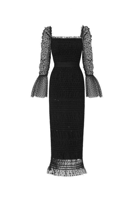 Vestido Midi Crana em Mesh