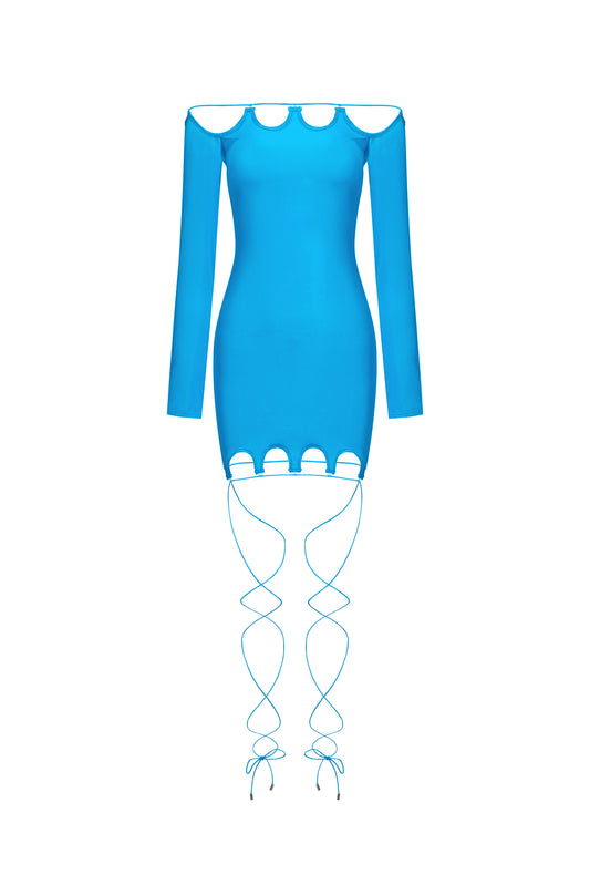 Vestido Mini Quana — Azul