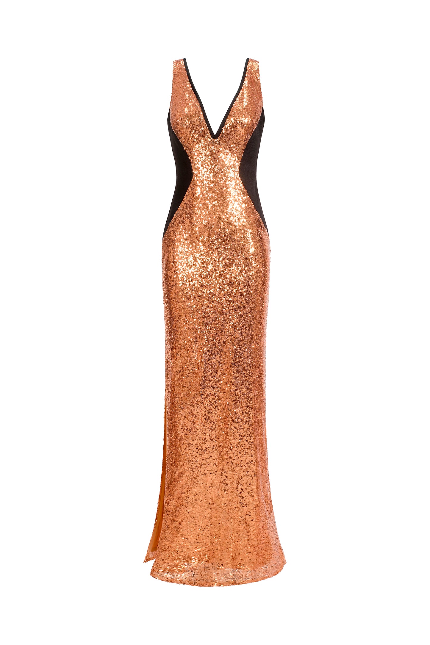 Vestido Winifred Decote V em Paetês – Maxi
