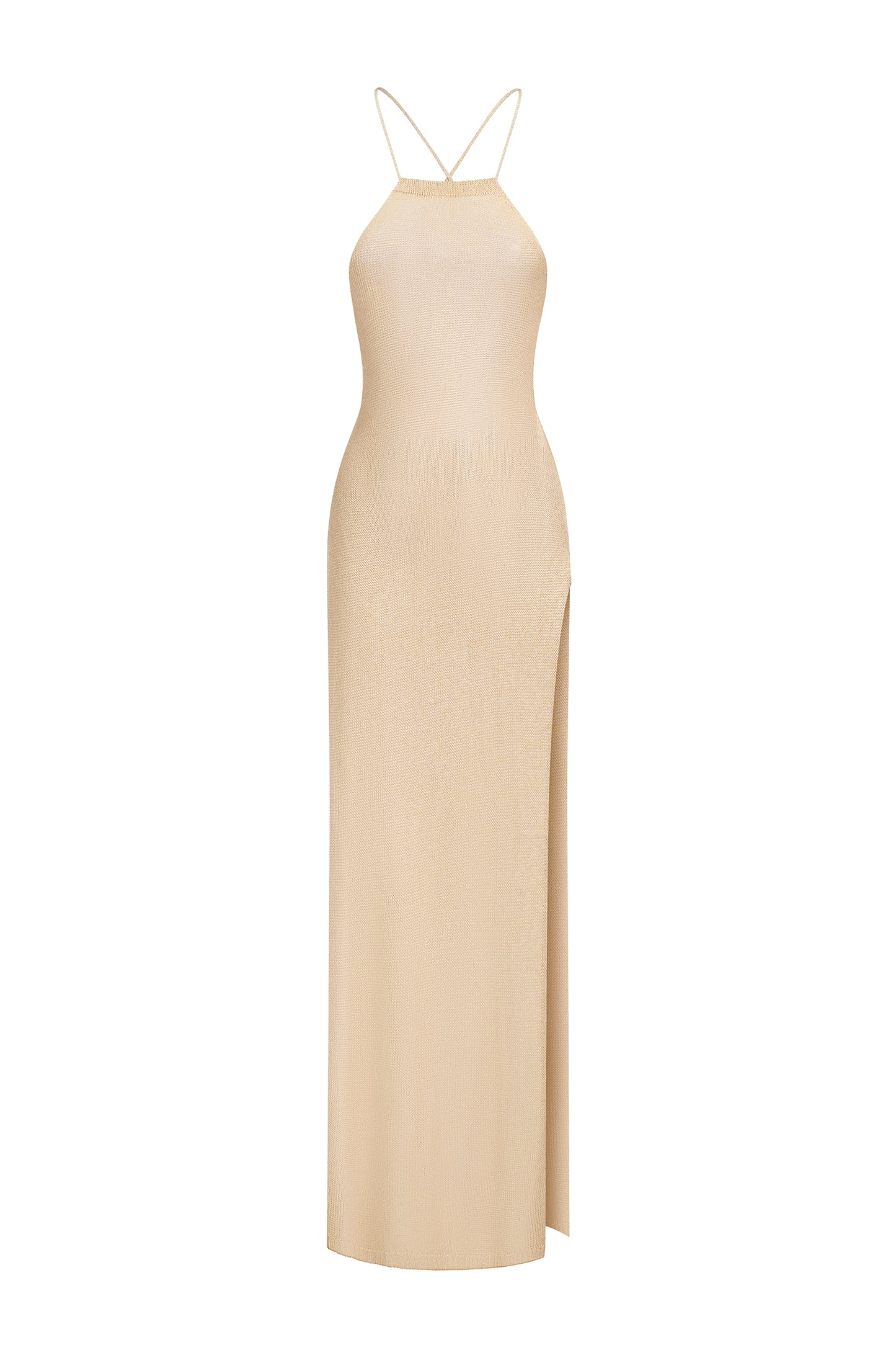 Vestido Midi Hailey Halter em Tricô