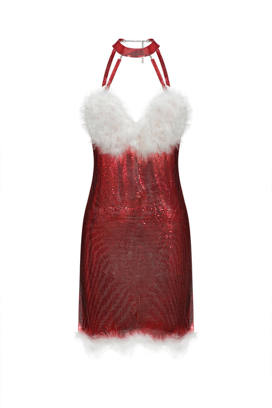 Halter Juyce com Penas – Comprimento Curto