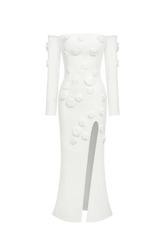 Vestido Maxi Roie Ombro a Ombro em Bandagem