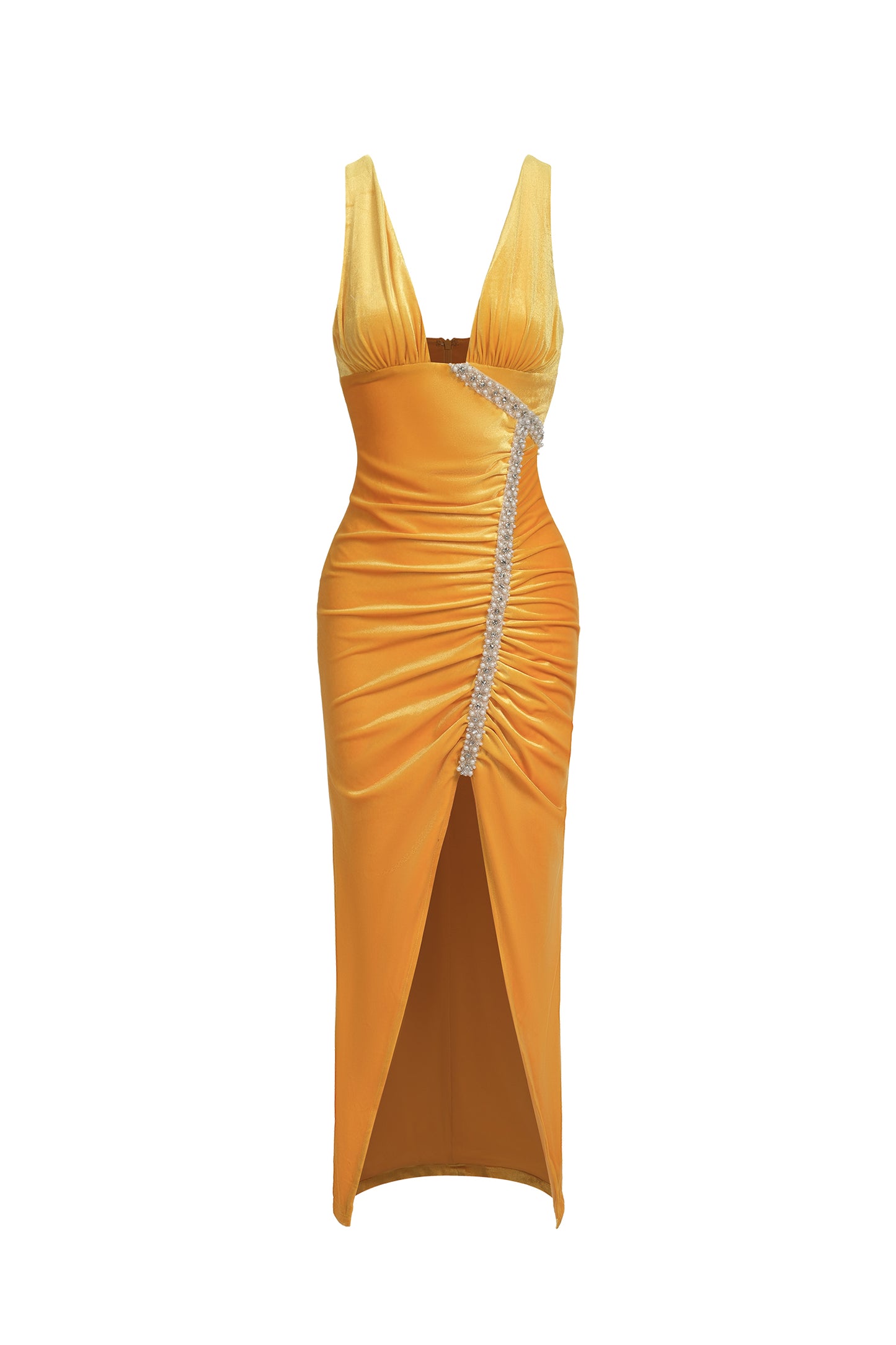 Vestido Midi Hakula Diamante com Fenda