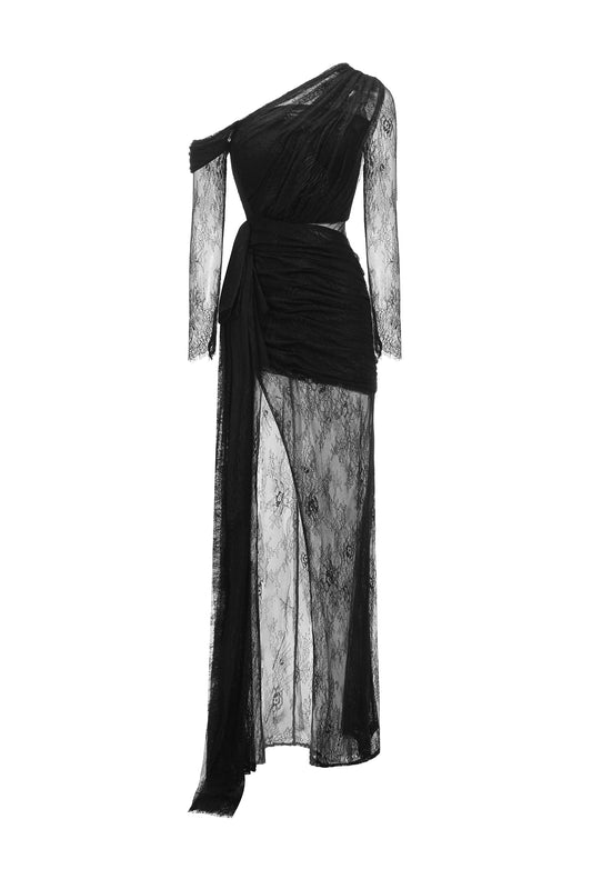 Maxi Dress Hunter Ombro Único com Fenda