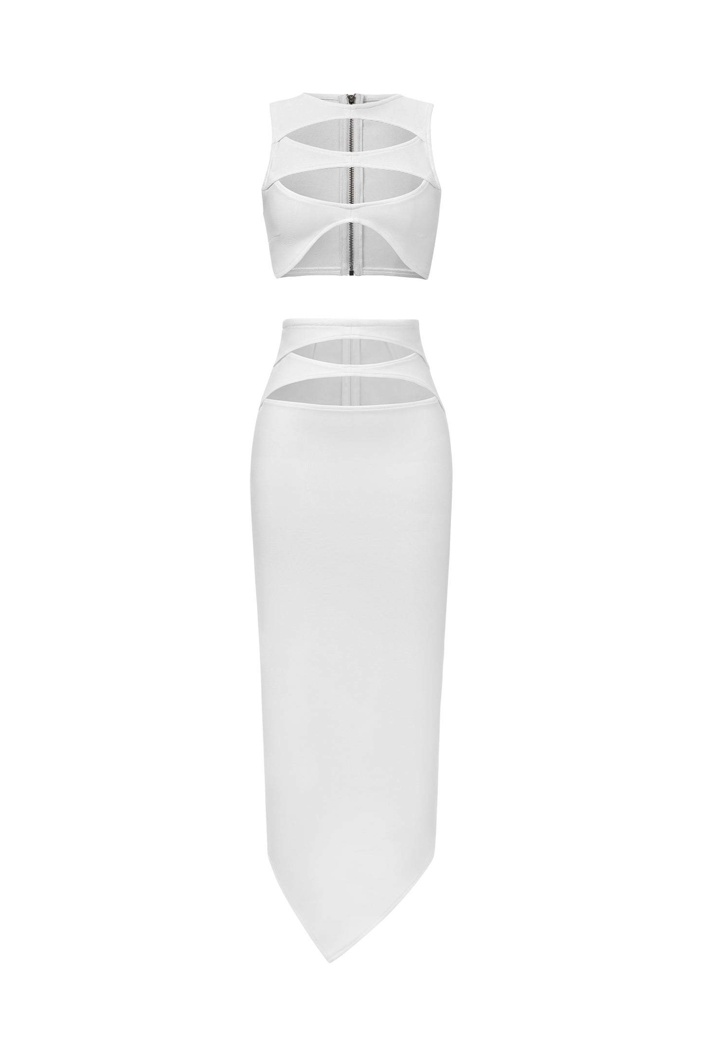 Vestido Maxi Lalila sem Mangas com Recortes