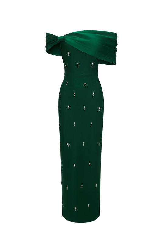 Maxi Dress Palez com Laço Diamante