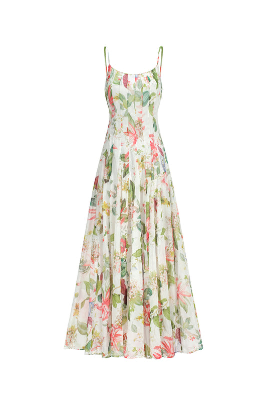 Vestido Maxi Zoey sem Mangas com Estampa