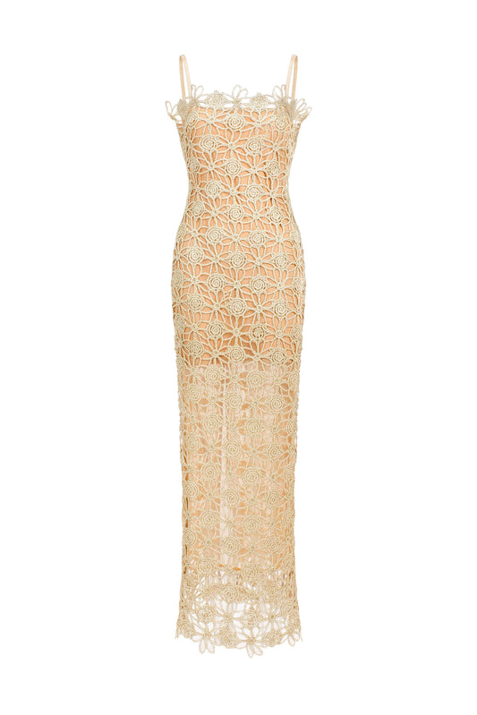 Vestido Midi Lelia sem Mangas com Recortes