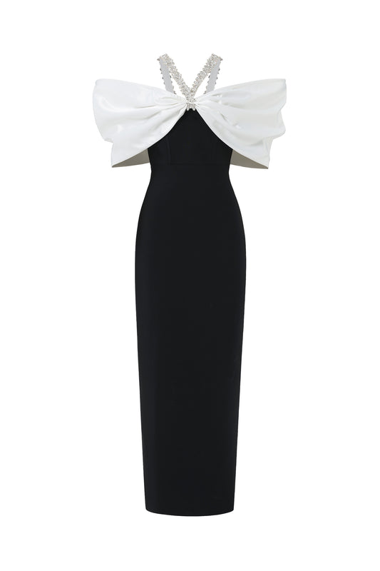 Halter Dress Lucifa com Laço Diamante