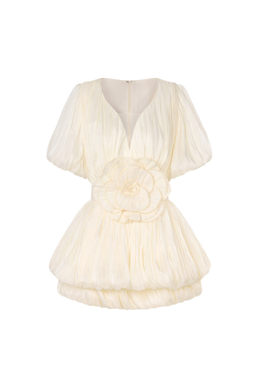 Mini Dress Matalin Decote Profundo com Flores