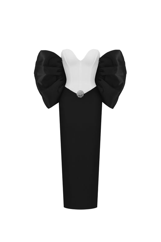Maxi Dress Fabiola com Laço e Detalhe Bandage