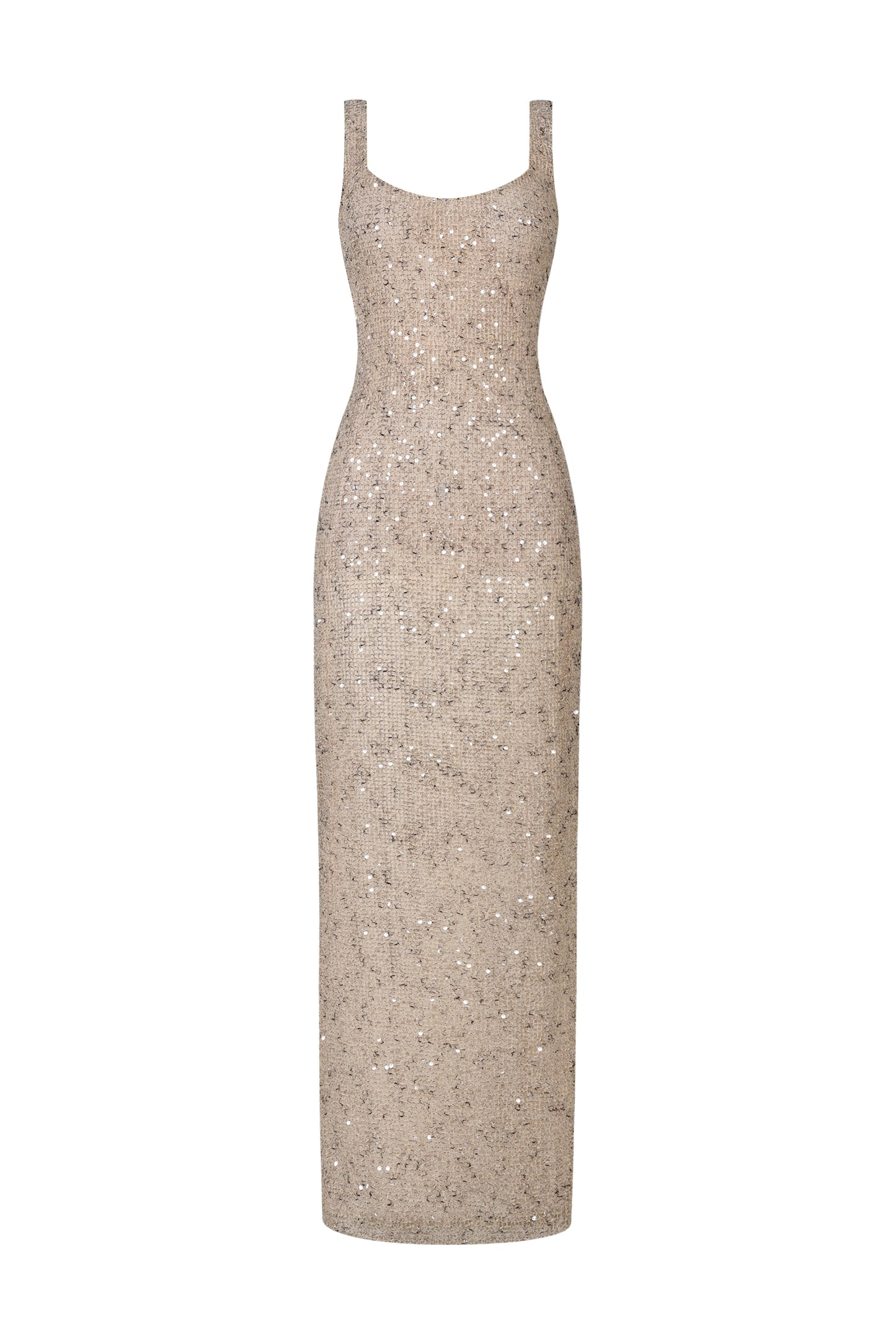 Vestido Maxi Radmila Sem Mangas com Paetês